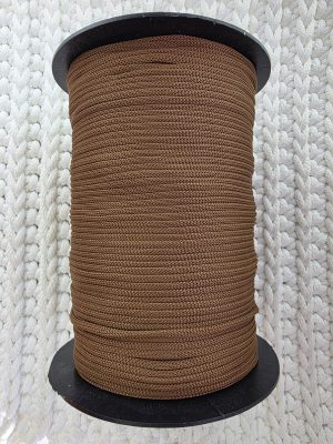 Flat hekletråd 3mm  Nr. 66 brun