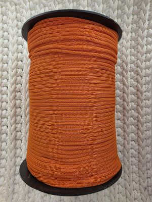 Flat hekletråd 3mm  Nr. 68 gulrot oransje