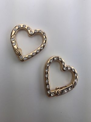 Hjerte ring sett med åpning. Gull 2.5 cm (Kopi)