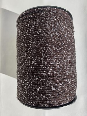 Flat glitter tråd 4mm Nr.9 brun/sølv