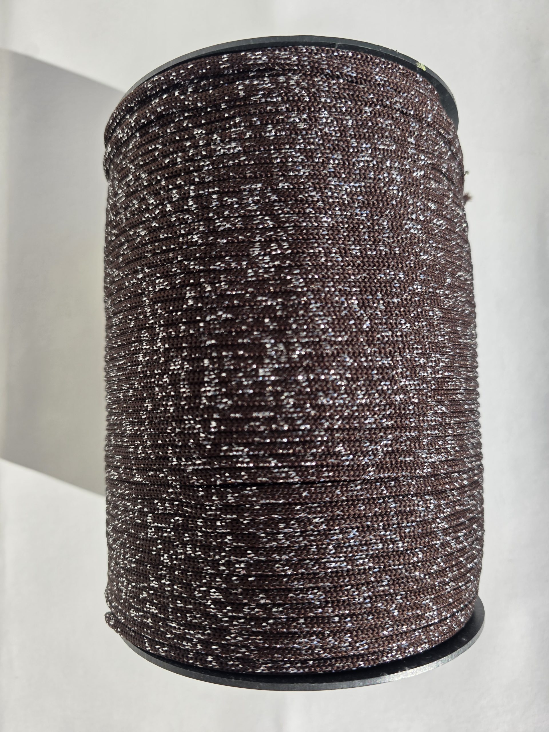 Flat glitter tråd 4mm Nr.9 brun/sølv
